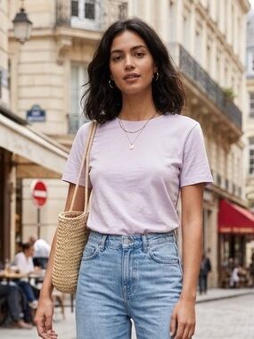 H&M Lilac Tee for Women